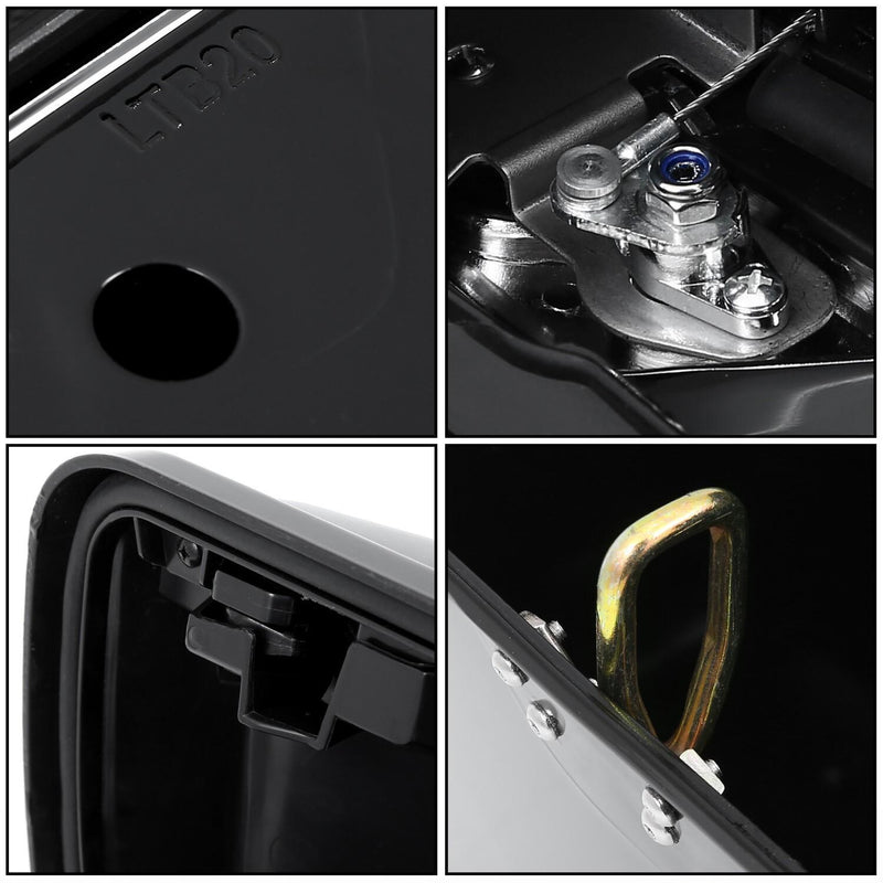 DURAFORCE For 93-13 Harley Touring CVO 4" Stretched Hard Saddlebags with 5x7 Speaker Lids