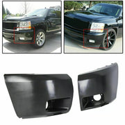 DURAFORCE Bumper End Caps For 07-13 Chevrolet Silverado 1500 Set of 2 Front Primed