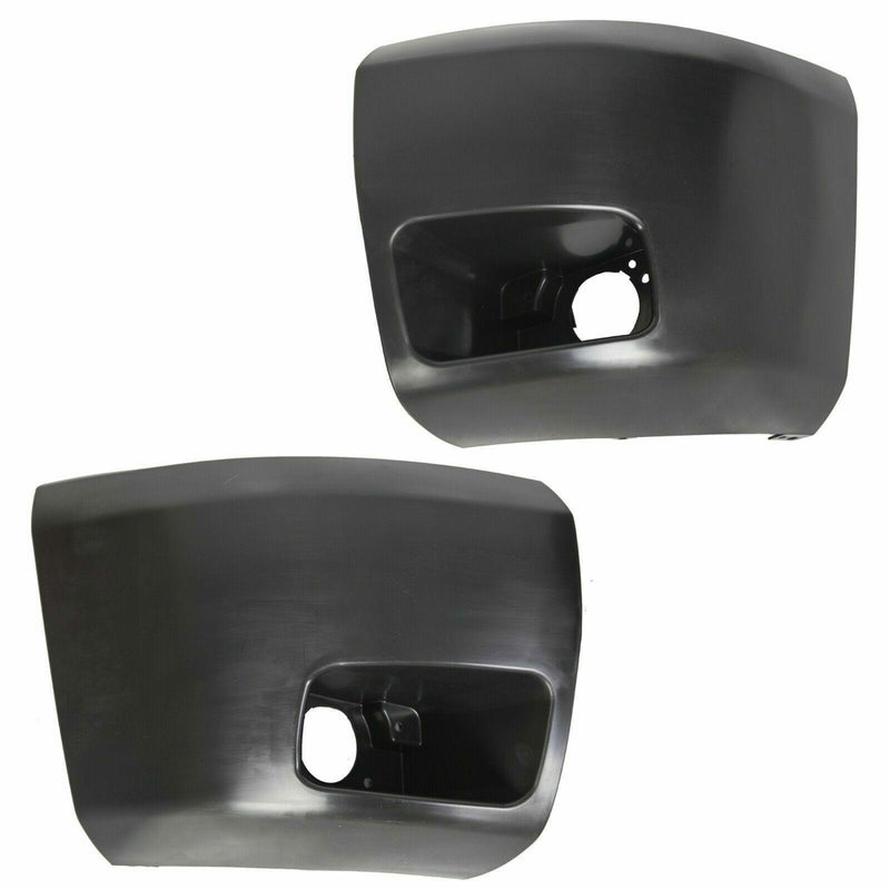 DURAFORCE Bumper End Caps For 07-13 Chevrolet Silverado 1500 Set of 2 Front Primed