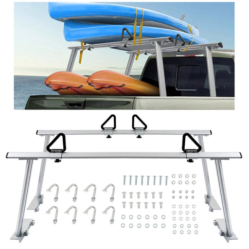 DURAFORCE 1000LBS Pickup Truck Bed Ladder Rack Adjustable Handles Kayak Truck Bed Rack