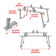 DURAFORCE 1000LBS Pickup Truck Bed Ladder Rack Adjustable Handles Kayak Truck Bed Rack