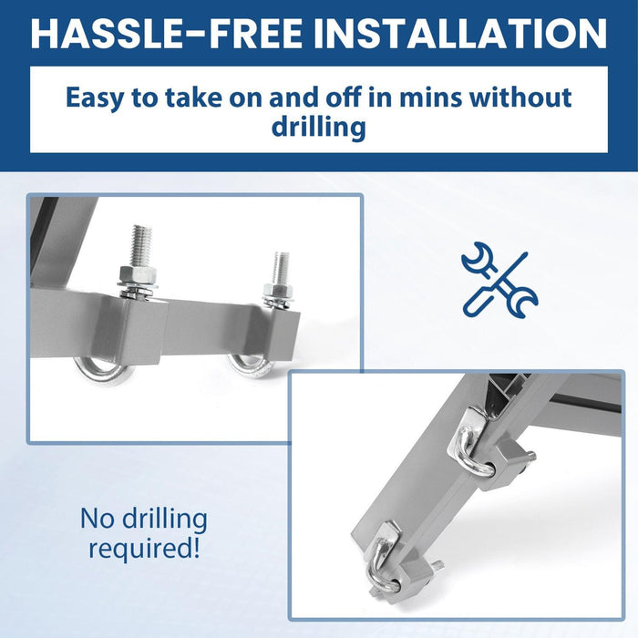 DURAFORCE 1000LBS Pickup Truck Bed Ladder Rack Adjustable Handles Kayak Truck Bed Rack