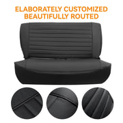 DURAFORCE For Jeep Wrangler YJ 87-95 / CJ7 CJ8 76-86 NEW Black Front & Rear Seat Cover SET