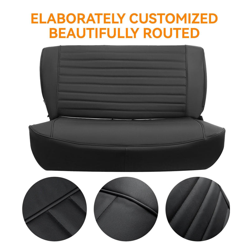 DURAFORCE For Jeep Wrangler YJ 87-95 / CJ7 CJ8 76-86 NEW Black Front & Rear Seat Cover SET