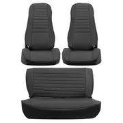 DURAFORCE For Jeep Wrangler YJ 87-95 / CJ7 CJ8 76-86 NEW Black Front & Rear Seat Cover SET