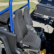 DURAFORCE For Jeep Wrangler YJ 87-95 / CJ7 CJ8 76-86 NEW Black Front & Rear Seat Cover SET