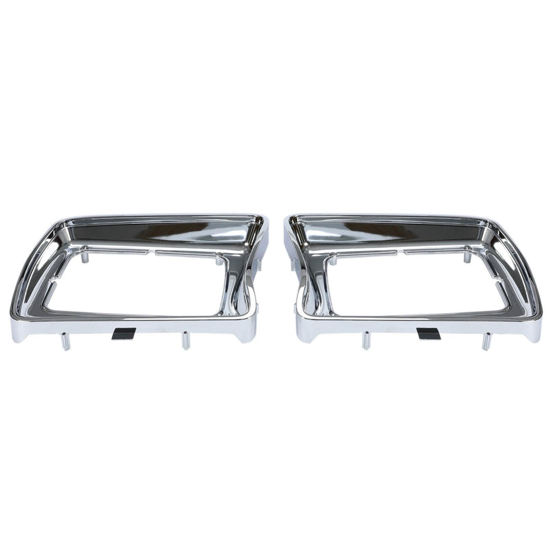 DURAFORCE New Headlight Bezel Trims Chrome For Ford F-100 F-150 F250 F350 Bronco 1978-1979