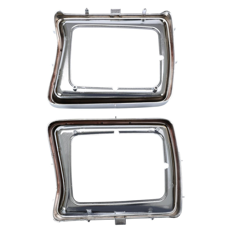 DURAFORCE New Headlight Bezel Trims Chrome For Ford F-100 F-150 F250 F350 Bronco 1978-1979
