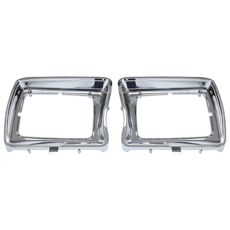 DURAFORCE New Headlight Bezel Trims Chrome For Ford F-100 F-150 F250 F350 Bronco 1978-1979
