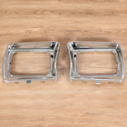 DURAFORCE New Headlight Bezel Trims Chrome For Ford F-100 F-150 F250 F350 Bronco 1978-1979