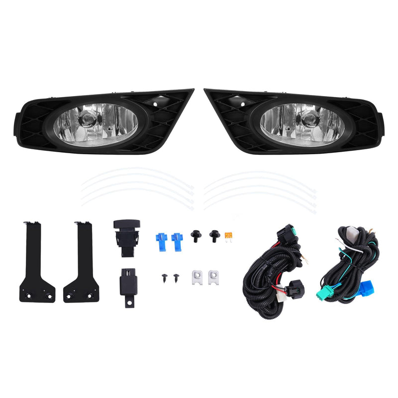 DURAFORCE Pair Fog Lights For Honda Odyssey 2008 2009 2010 Bumper Driving Lamps Left+Right