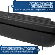 DURAFORCE For Dodge RAM 1500 2500 3500 Pickup 94-02 Steel Rear Step Bumper Assembly Black