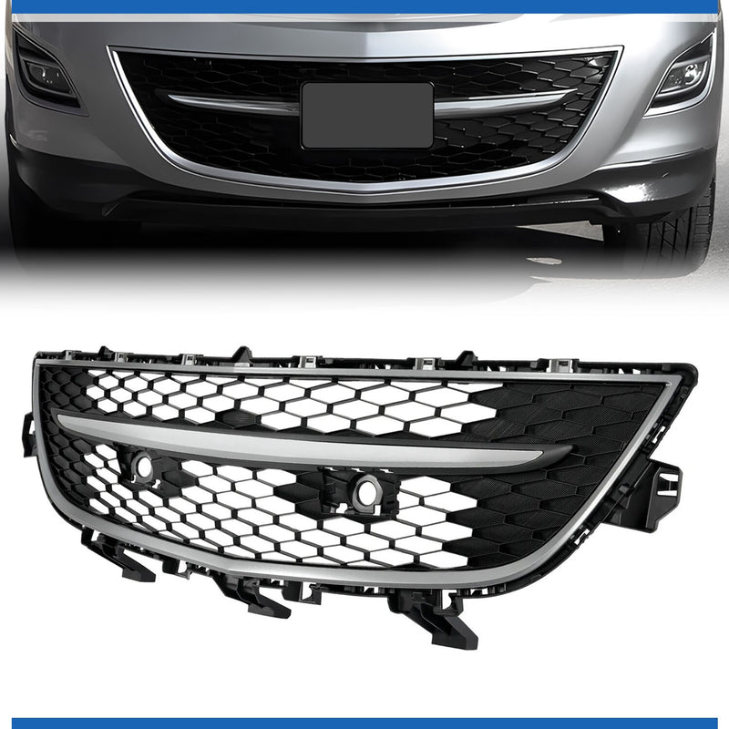 DURAFORCE Front Bumper Grille with Chrome Surround Center Molding For Mazda CX-9 2010-2012