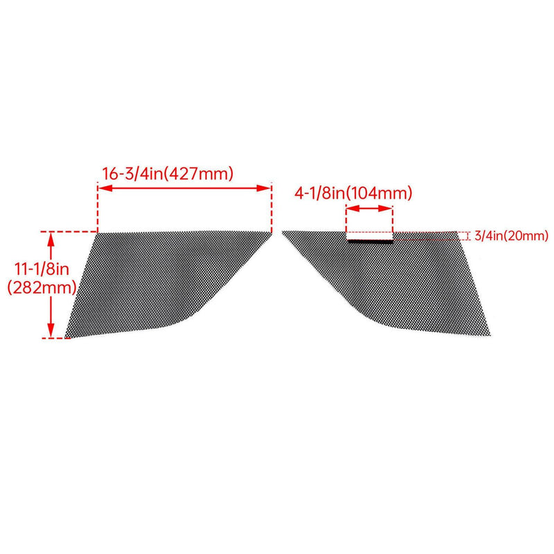 DURAFORCE For Corvette C8 20-24 2021 2022 Front Grill Covers Radiator Guards Steel 2PCS