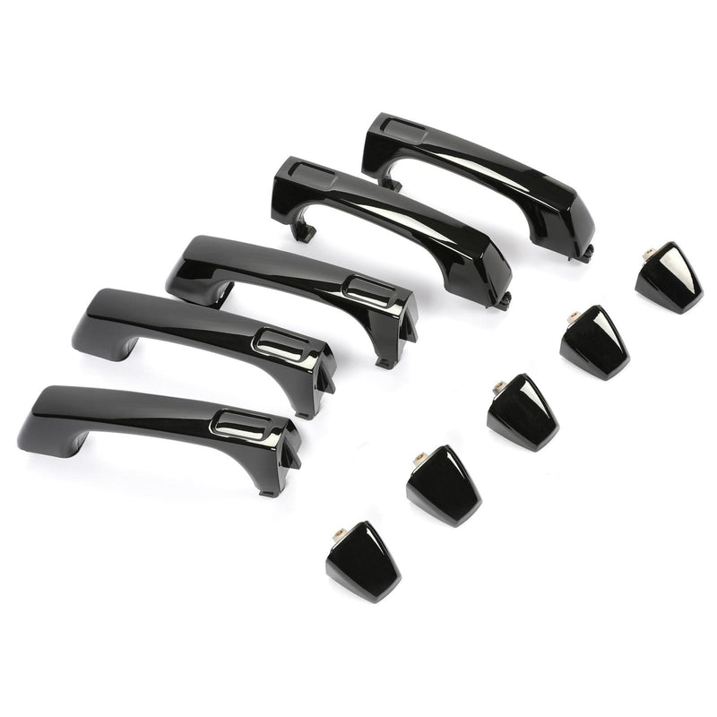 DURAFORCE Exterior Door Handle For 2006-2010 Hummer H3 H3T Set of 5 Front & Rear Black