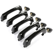 DURAFORCE Exterior Door Handle For 2006-2010 Hummer H3 H3T Set of 5 Front & Rear Black