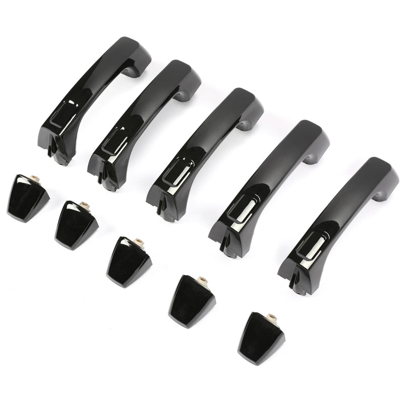 DURAFORCE Exterior Door Handle For 2006-2010 Hummer H3 H3T Set of 5 Front & Rear Black