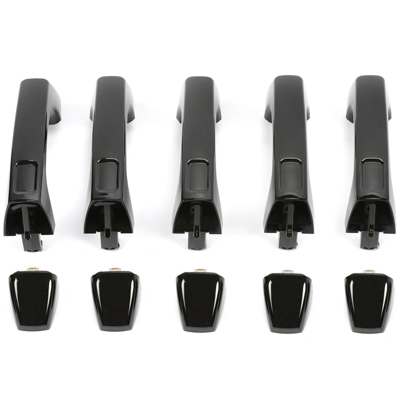 DURAFORCE Exterior Door Handle For 2006-2010 Hummer H3 H3T Set of 5 Front & Rear Black