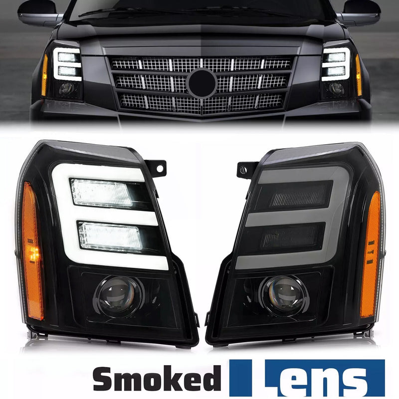 DURAFORCE LED DRL HID/Xenon Projector Headlights Headlamp For Cadillac Escalade 2007-2014