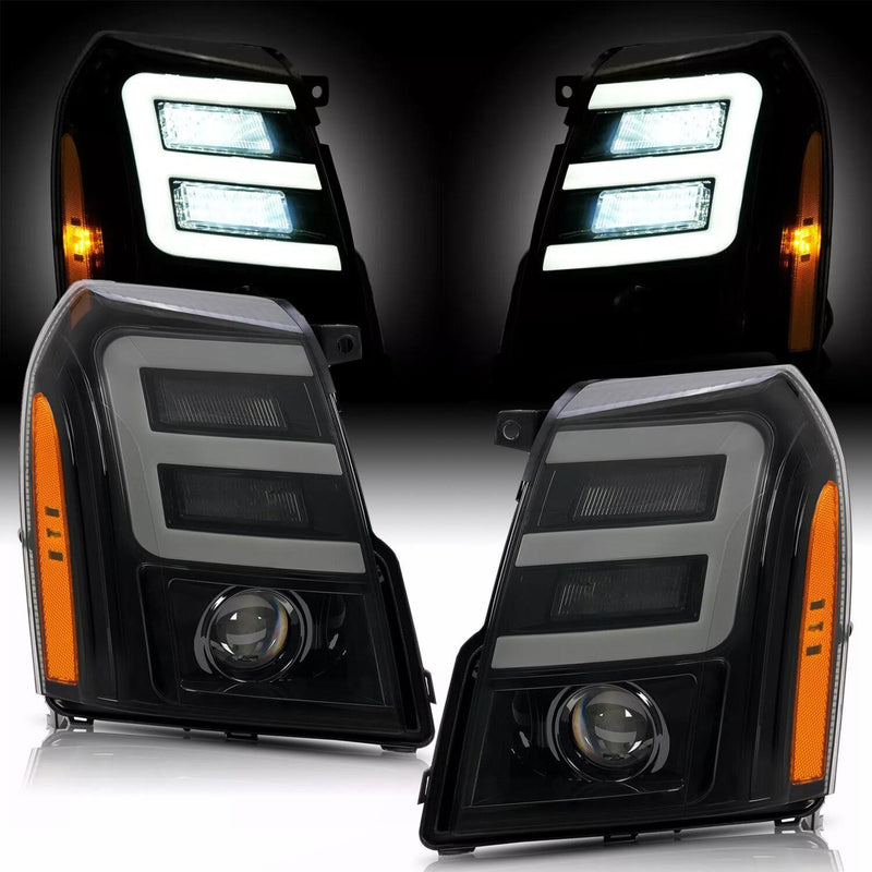 DURAFORCE LED DRL HID/Xenon Projector Headlights Headlamp For Cadillac Escalade 2007-2014