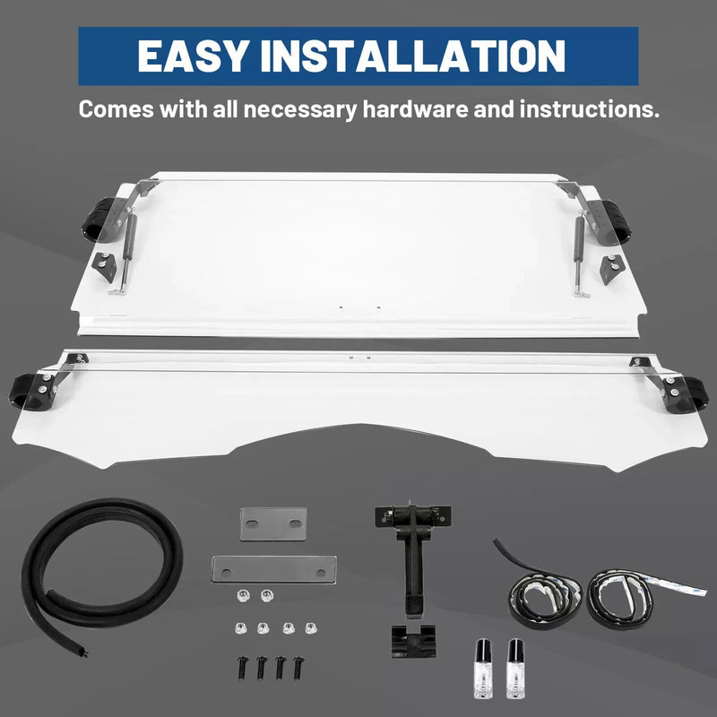 DURAFORCE For 2011-2020 Can-Am Commander 800 / 1000/MAX Scratch Resistant Flip Windshield