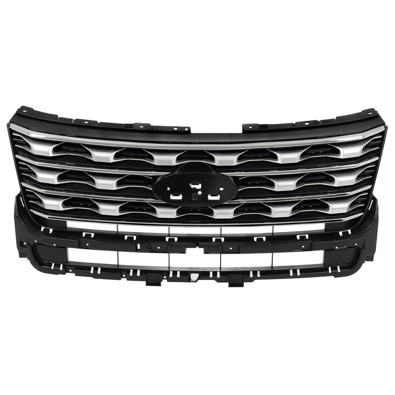 DURAFORCE For Ford Explorer 2016-2017 Front Bumper Grille Honeycomb Chrome #FB5Z8200AC