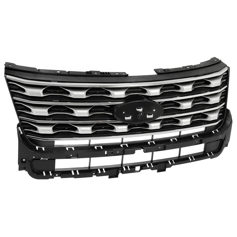 DURAFORCE For Ford Explorer 2016-2017 Front Bumper Grille Honeycomb Chrome #FB5Z8200AC