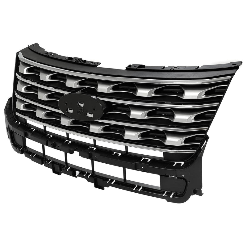 DURAFORCE For Ford Explorer 2016-2017 Front Bumper Grille Honeycomb Chrome #FB5Z8200AC