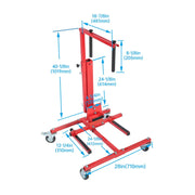 DURAFORCE Adjustable Car Door Installer and Remover Jack Lift Hoist Bumper Stand 440lbs