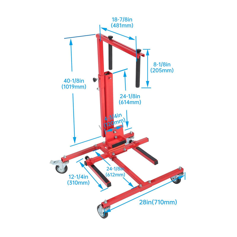 DURAFORCE Adjustable Car Door Installer and Remover Jack Lift Hoist Bumper Stand 440lbs