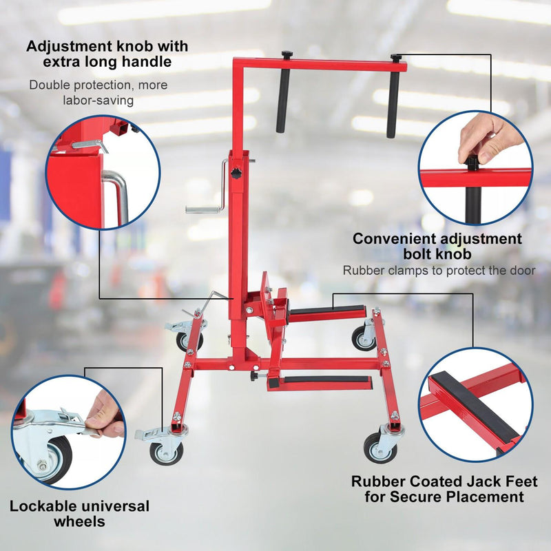 DURAFORCE Adjustable Car Door Installer and Remover Jack Lift Hoist Bumper Stand 440lbs