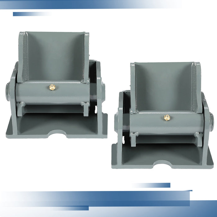 DURAFORCE 2Pcs Steel Dump Body Truck Trailer Hinge Heavy Duty Greasable Weld On Solid