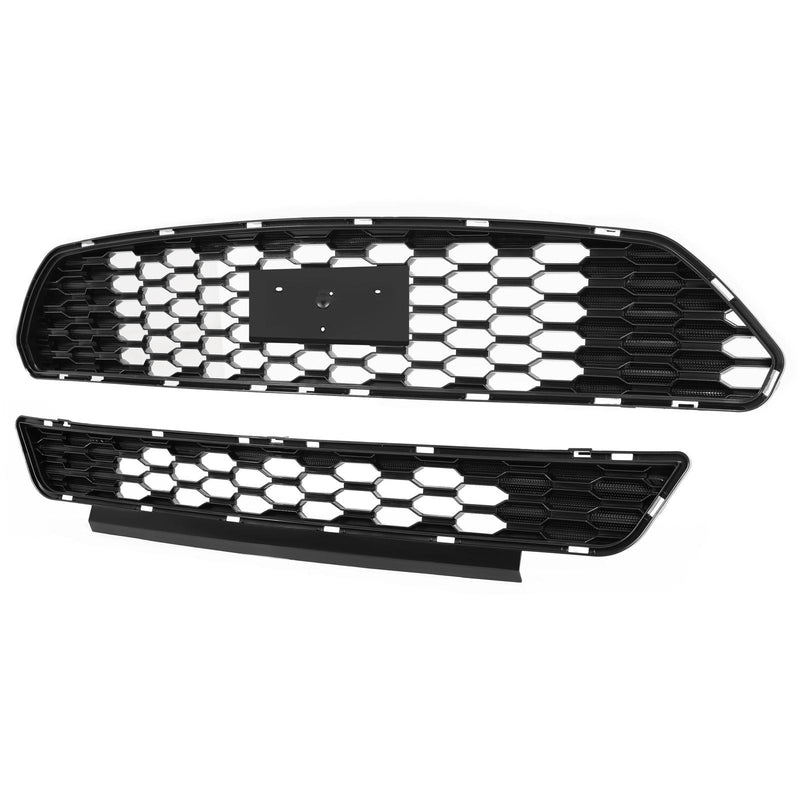 DURAFORCE Front Bumper Grille Grill Replacement kit Black for Ford Mustang 2015-2017