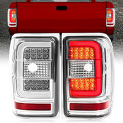 DURAFORCE C Light Bar LED Tail Lights For Ford Ranger 2001-2011 Clear Lens Chrome Housing