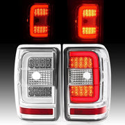 DURAFORCE C Light Bar LED Tail Lights For Ford Ranger 2001-2011 Clear Lens Chrome Housing