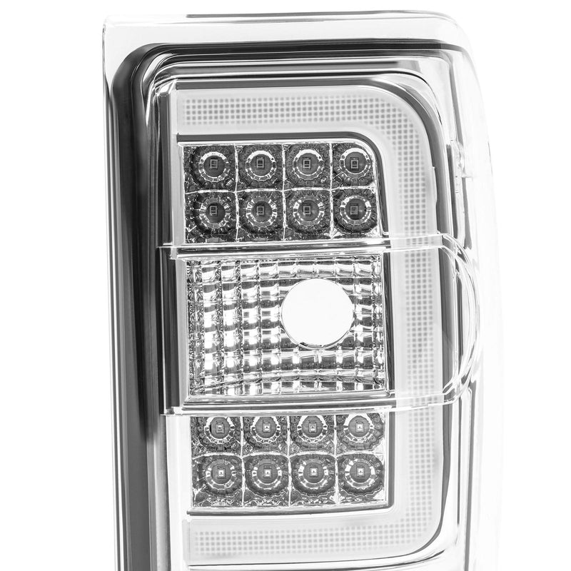 DURAFORCE C Light Bar LED Tail Lights For Ford Ranger 2001-2011 Clear Lens Chrome Housing
