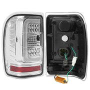 DURAFORCE C Light Bar LED Tail Lights For Ford Ranger 2001-2011 Clear Lens Chrome Housing
