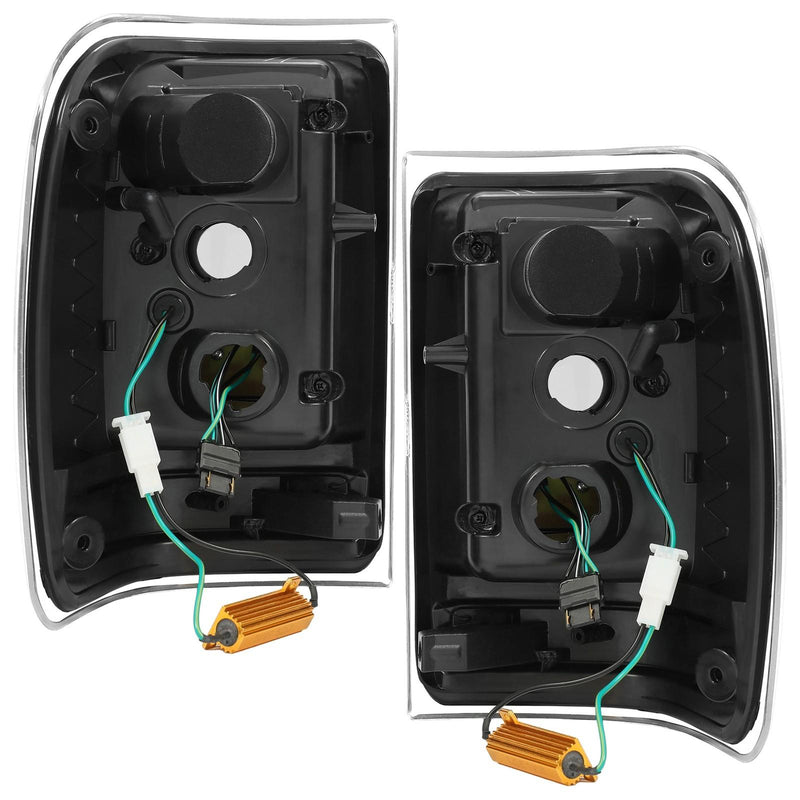 DURAFORCE C Light Bar LED Tail Lights For Ford Ranger 2001-2011 Clear Lens Chrome Housing