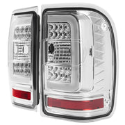 DURAFORCE C Light Bar LED Tail Lights For Ford Ranger 2001-2011 Clear Lens Chrome Housing