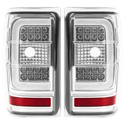 DURAFORCE C Light Bar LED Tail Lights For Ford Ranger 2001-2011 Clear Lens Chrome Housing