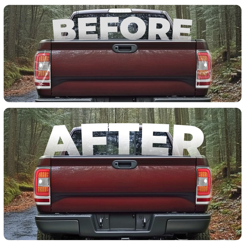 DURAFORCE C Light Bar LED Tail Lights For Ford Ranger 2001-2011 Clear Lens Chrome Housing