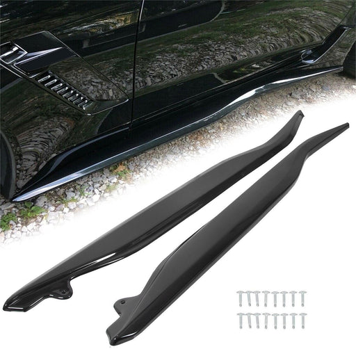 DURAFORCE For Corvette C7 Stingray Z06 Z07 2014-2019 Side Skirt Rocker Panels Kit-Black