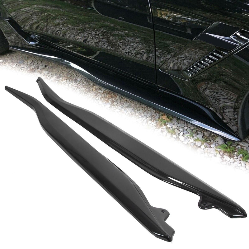DURAFORCE For Corvette C7 Stingray Z06 Z07 2014-2019 Side Skirt Rocker Panels Kit-Black