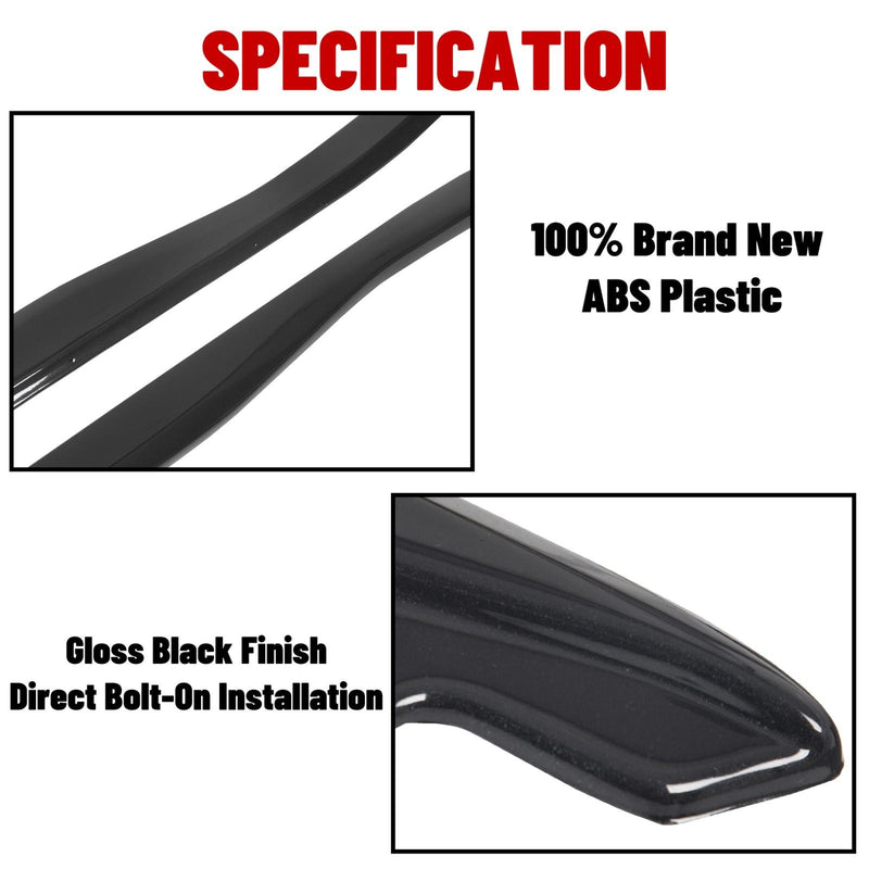 DURAFORCE For Corvette C7 Stingray Z06 Z07 2014-2019 Side Skirt Rocker Panels Kit-Black