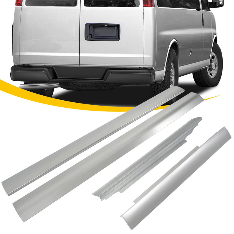 DURAFORCE Rocker Panel Set of Left & Right Silvery For Chevy Express/GMC Savana 1996-2014