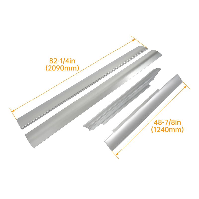 DURAFORCE Rocker Panel Set of Left & Right Silvery For Chevy Express/GMC Savana 1996-2014