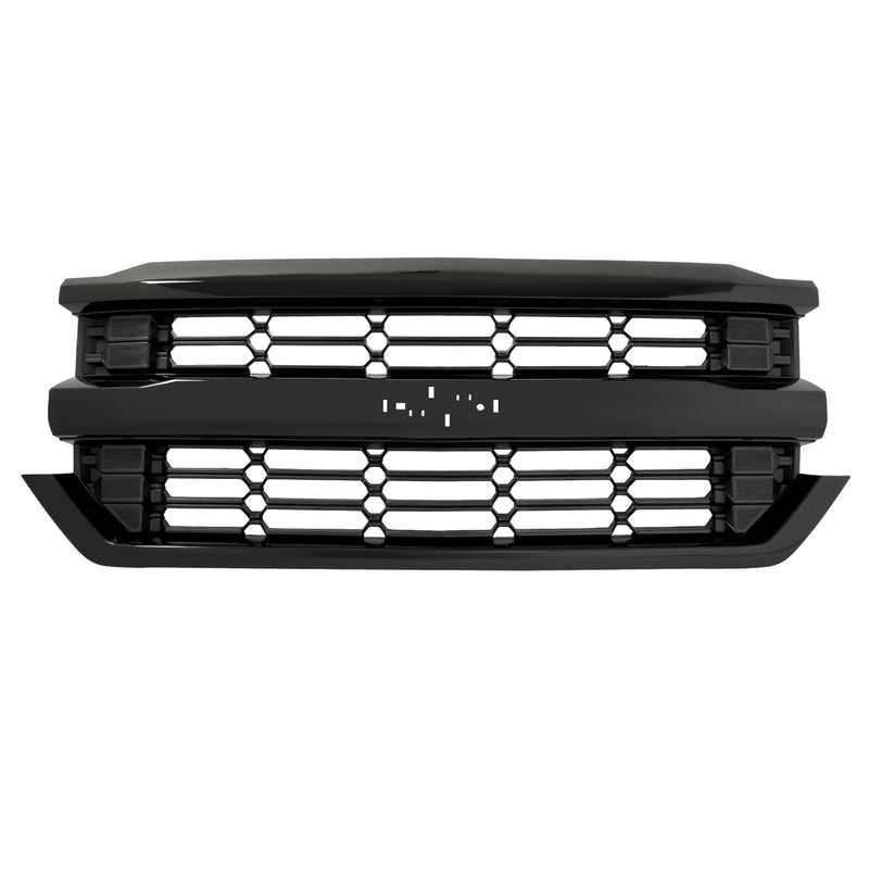 DURAFORCE Front Grille Bumper Upper For 2016-2018 Chevrolet Silverado 1500 Black Mesh
