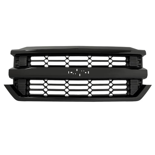 DURAFORCE Front Grille Bumper Upper For 2016-2018 Chevrolet Silverado 1500 Black Mesh