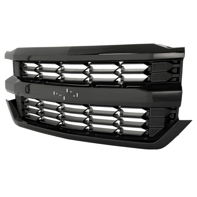 DURAFORCE Front Grille Bumper Upper For 2016-2018 Chevrolet Silverado 1500 Black Mesh