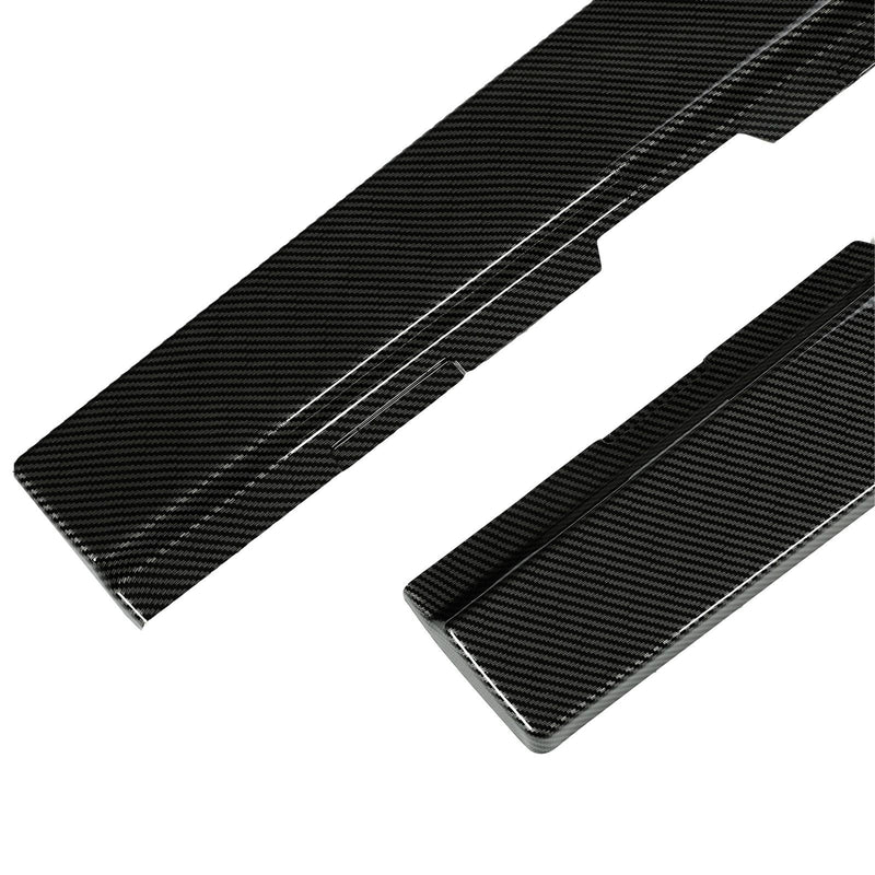 DURAFORCE For Camaro LT LS SS 2010-2015 Side Skirts Extension Lip Carbon Fiber Color